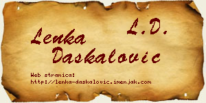 Lenka Daskalović vizit kartica